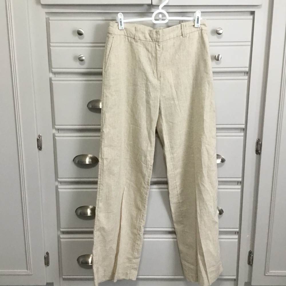 NWT WEEKDAY LINEN blend Traveling Vacation Resort Pants 36(aprox size 4 in US)